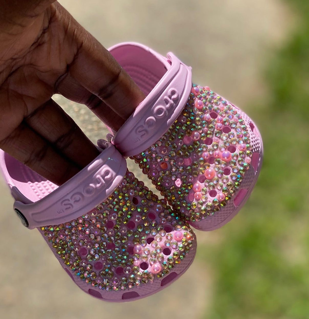 blinged Baby clogs